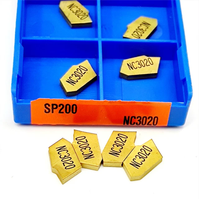 50Pcs SP200 NC3020 2mm CNC Cut-Off Grooving Carbide Inserts For Steel MGEHR