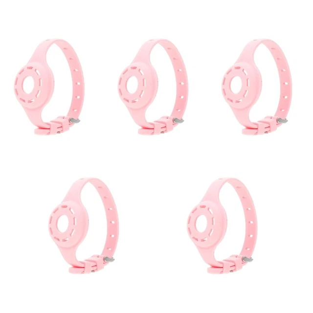 5 Pieces Custodia Per Collare Cani Caso Etichetta Aerea in Silicone Regolabile