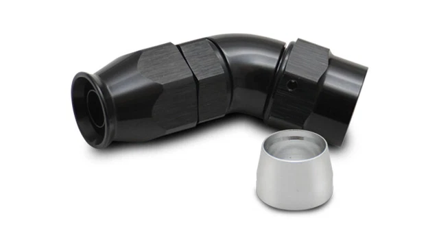 VIBRANT PERFORMANCE Fitting Hose End Full Flow PTFE 45 Degree 28406