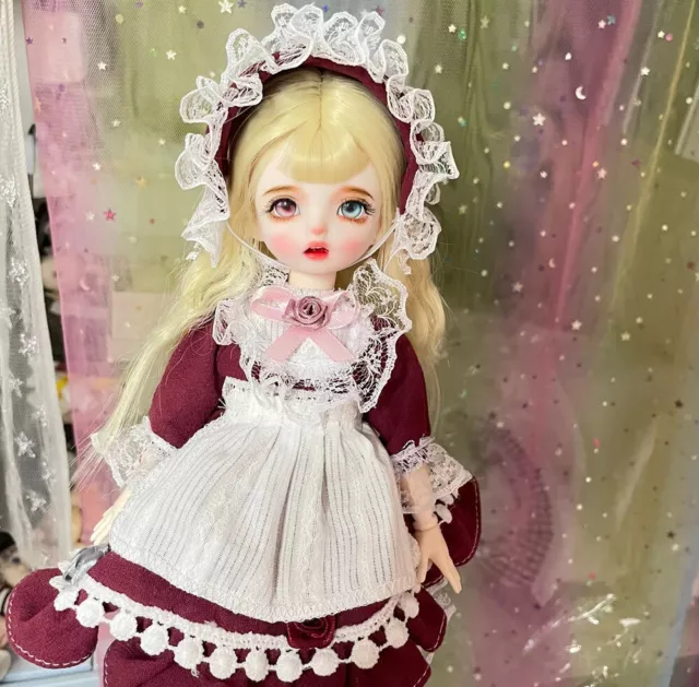 1/6 BJD Doll FULL SET Eyes Face Makeup Wig Hair Clothes Shoes Girl Kids Cute Toy