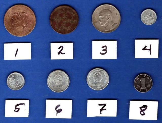 China- Coins Various Lot of 8