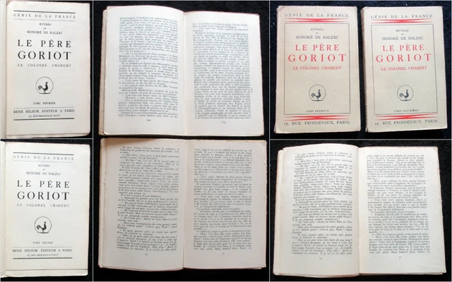 Le Père Goriot Nombre De Pages H. DE BALZAC "Le Père Goriot - Le Colonel Chabert". Hilsum. 1932. En 2