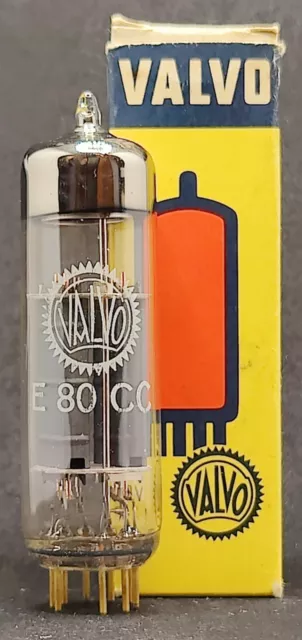 Valvo Philips Amperex E80CC NOS Tube in Original Packaging Close Match Gold Pins