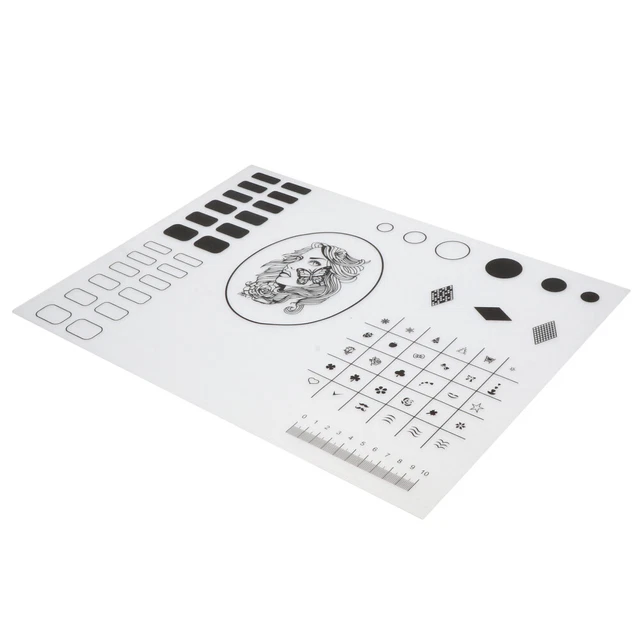 Bloque de color para uñas almohadilla para uñas de acrílico estera de silicona mano para uñas estera de ejercicio