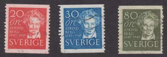 SWEDEN  1949 August Strindberg Set.  Good Used    (p613)