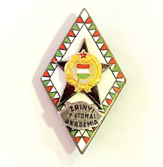 People's Republic Of Hungary. Zrinyi Military Academy Badge  (Hun Badge 40)