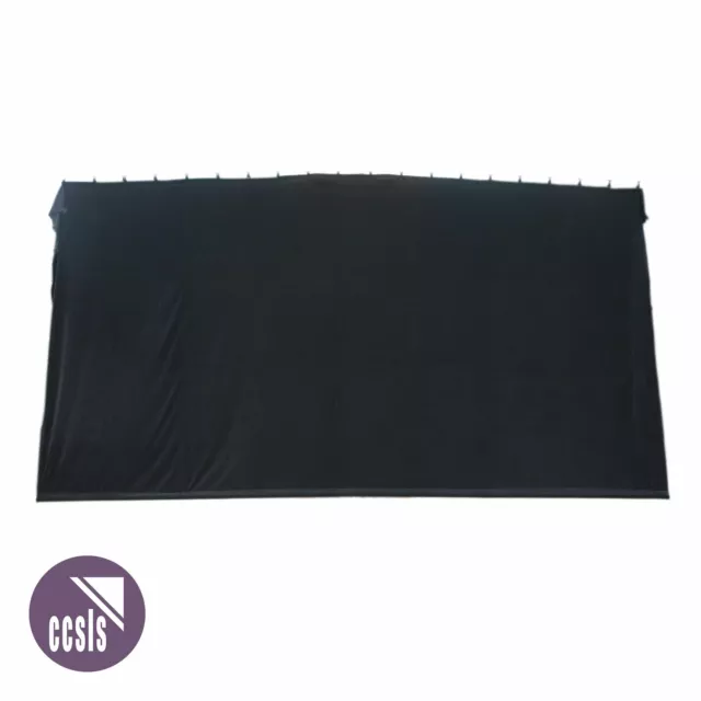 BravoPro 63BBK 6M x 3M Black Cotton Velvet Curtain - Flat