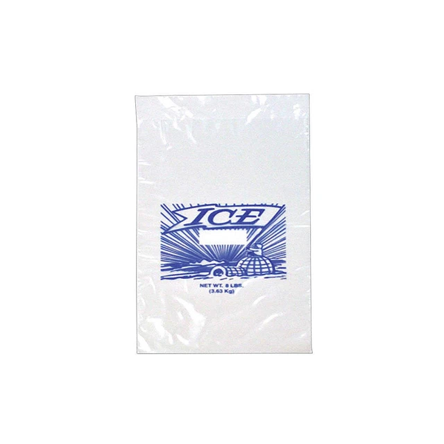 GRAINGER APPROVED 55NK57 Printed Ice Bags,20" L,11" W,PK1000