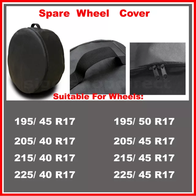 R17 Spare Wheel Cover Tyre Tire Storage Bag Car Van Caravan Motorhome Truck BV53