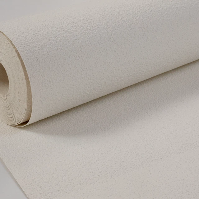Paintable Textured Vinyl Plain White Anaglypta Wallpaper Thick Ceiling Walls