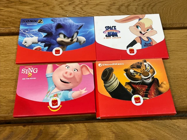 McDonalds Happy Meal toys - Sonic 2, Space Jam, Sing 2 & Tigress King Fu Panda