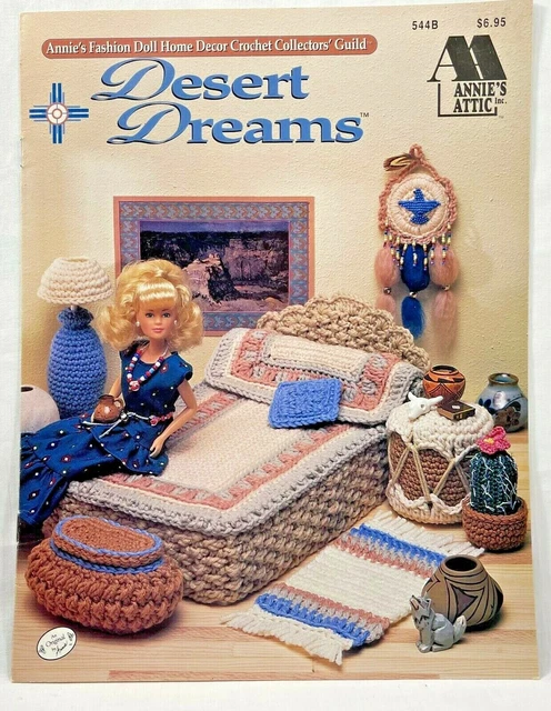 1994 Annies Desert Dreams 544B muñeca de moda ganchillo muebles libro de patrones 9550