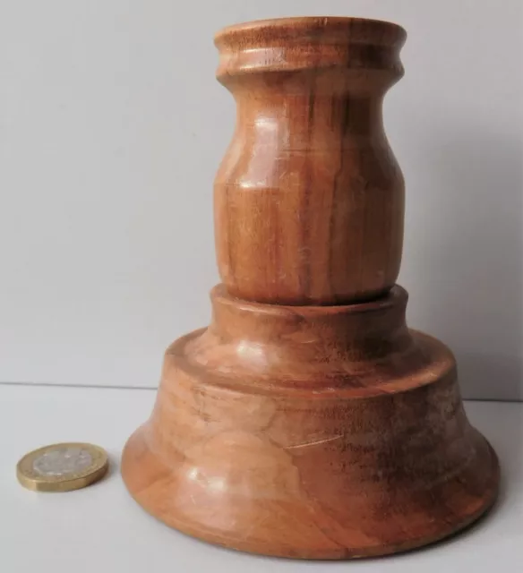 Rimu wood candle holder single wooden candlestick from New Zealand native timber