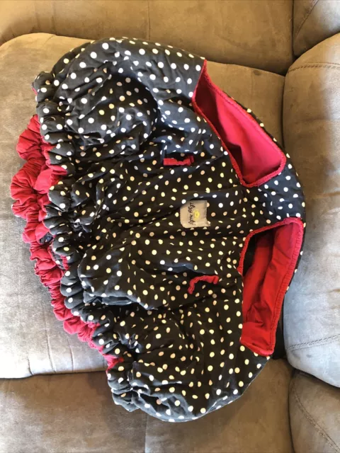 Itzy Ritzy Shoping Cart/ High Chair Cover Black Polka Dot Or Red. EUC