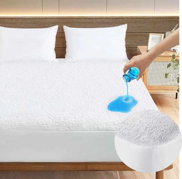 Waterproof Terry Towel Mattress Protector Single King Fitted Sheet Bed Cover