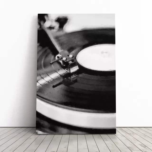 Vinyl Record Player Canvas Wall Art Print Framed Picture Home Decor Living Room