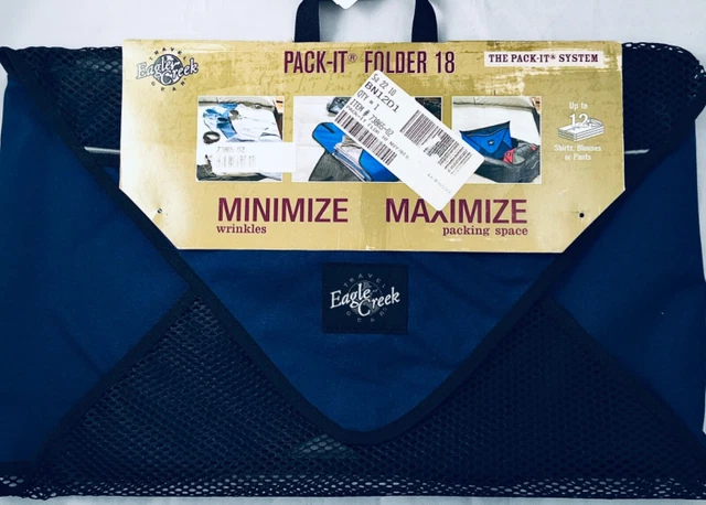 Eagle Creek Pack-It 18 Travel Folder Nos Navy Holds 12 Shirts Efficient 18”X 12”
