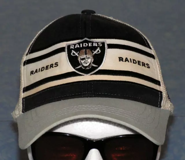 Vintage Raiders Hat Snapback Mesh Embroidered Trucker Cap NFL Equipment