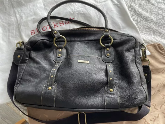 Storksak leather changing bag
