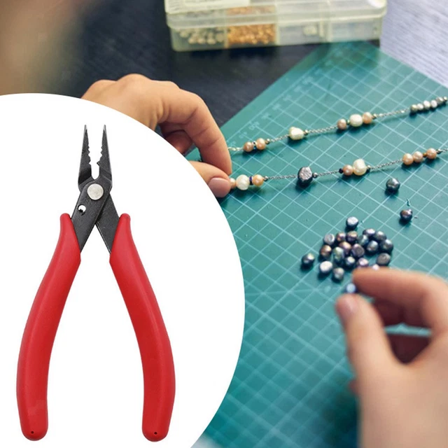 Alicates de joyería para hacer usted mismo, cortador de alambre, engarzadores de perlas para pulseras,