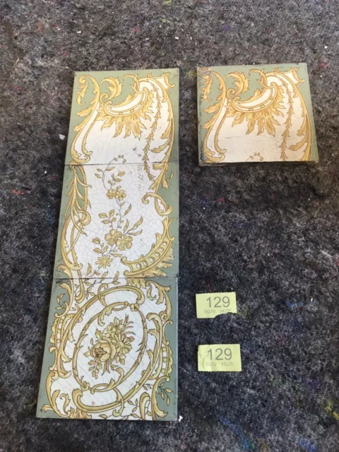 antique Minton fireplace tiles