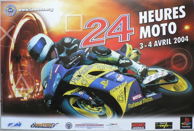 Affiche Originale 24 Heures Du Mans Moto 2004 – Honda