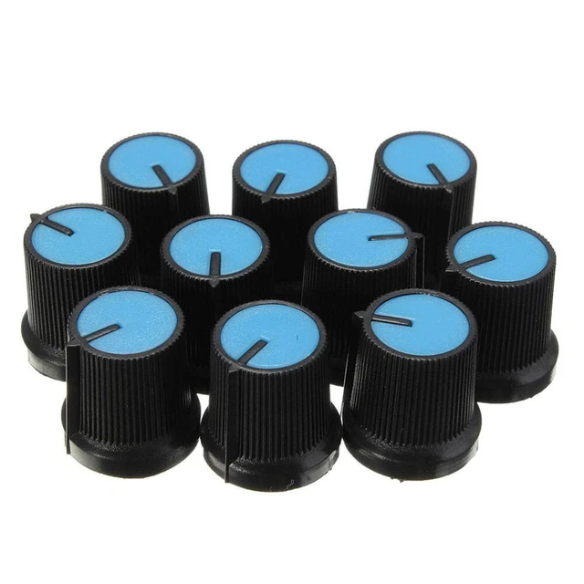 Bouton Potentiomètre Volume Guitare/Allemagne 32x13mm – Axe 6mm, Aluminium Noir Texturé Anti-Dérapant