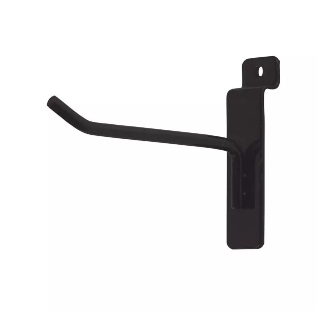 Slatwall Metal Peg Hooks 25 Black 4" Slat Wall Display 6mm Diameter Tubing