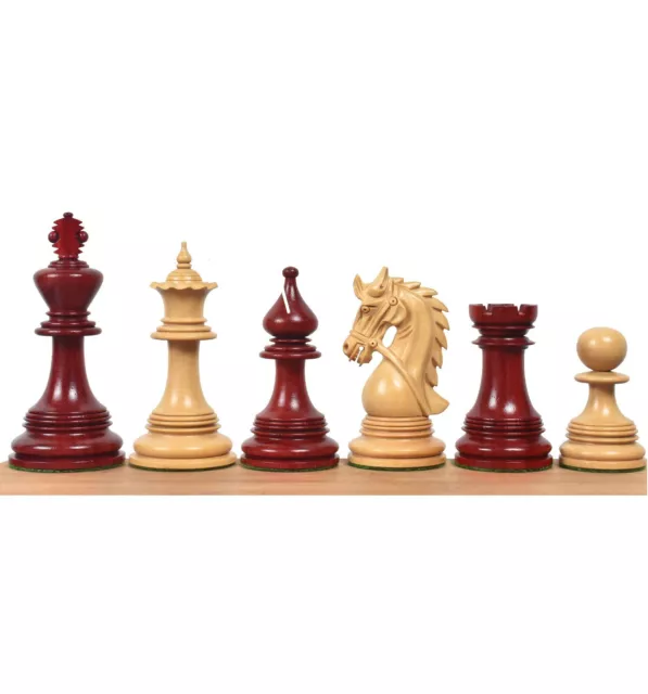 4.3" Napoleon Luxury Staunton Chess Pieces Only Set -Triple Weight Budrose Wood
