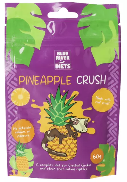 Blue River Diets - Ananas Crush 60G - Complet Régime Pour Crested Geckos