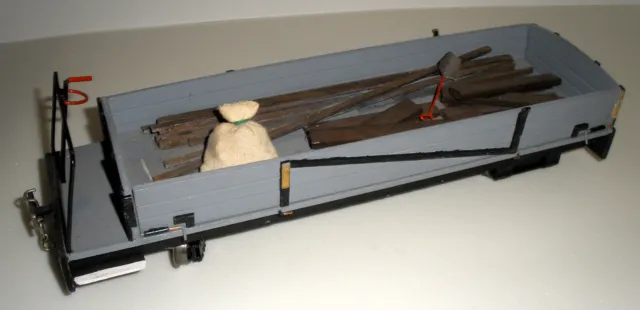 Mamod  Live Steam O Gauge compatable Metal & Wood Long open wagon  rolling stock