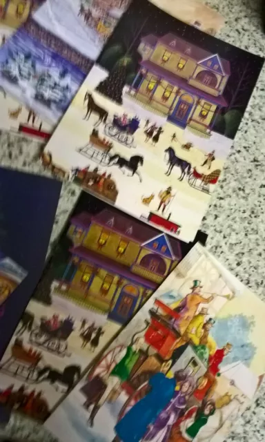 10 Assorted 1970/80’s Vintage Christmas Cards with traditional greetings 5
