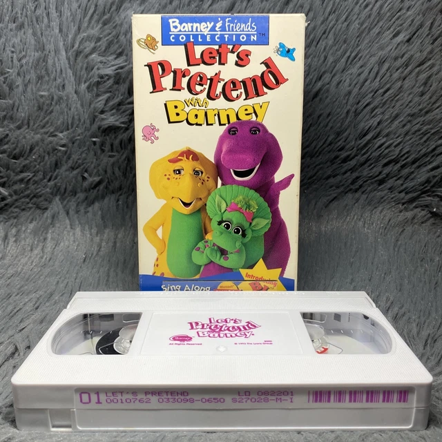 BARNEY & FRIENDS VHS Let’s Pretend With Barney 1993 Sing Along Songs