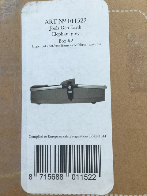 Joolz Geo Earth cuna/asiento marco cuna-colchón gris elefante
