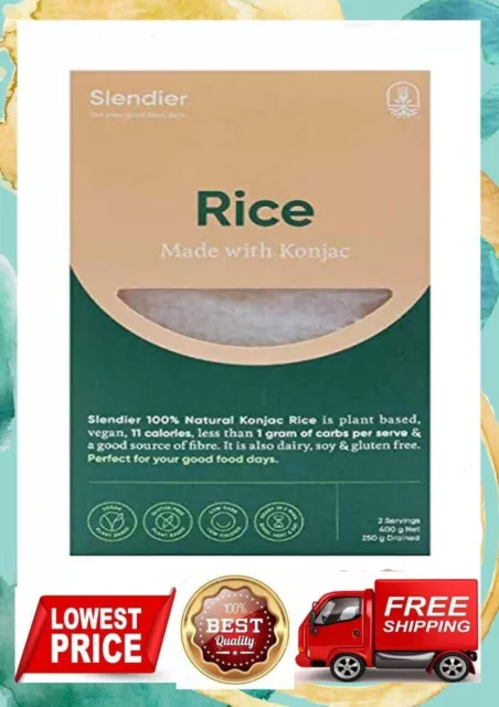 Slendier Konjac Rice 400 g FREE SHIPPING FROM AUSTRALIA