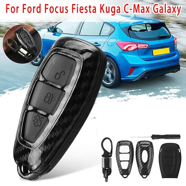 Custodia portachiavi auto custodia ingresso senza chiave 3 pulsanti nero lucido rivestimento UV