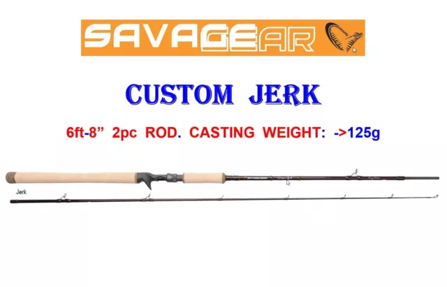 NEW SAVAGE GEAR 6ft-8" CUSTOM JERK CCS TRIGGER ROD FOR PREDATOR SOFT BAIT SHAD