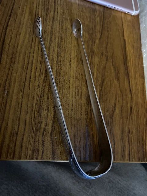 Solid Silver Sugar Tongs Dublin