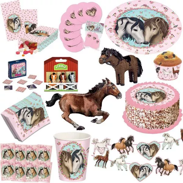 Pferde Kindergeburtstag Pony Party Deko Dekoration Geburtstag Set Pferd Geschenk
