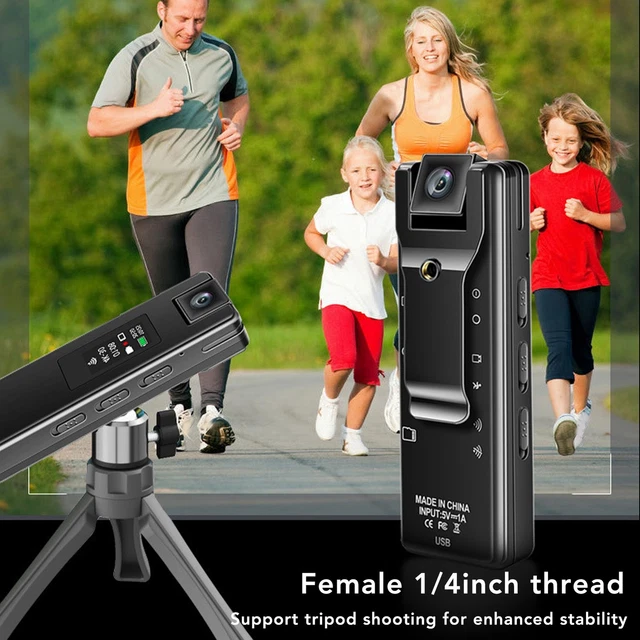 CORPO FOTOCAMERA CORPO 4K HD WiFi body cam con corpo obiettivo rotante 180° EUR 71,39 - IT