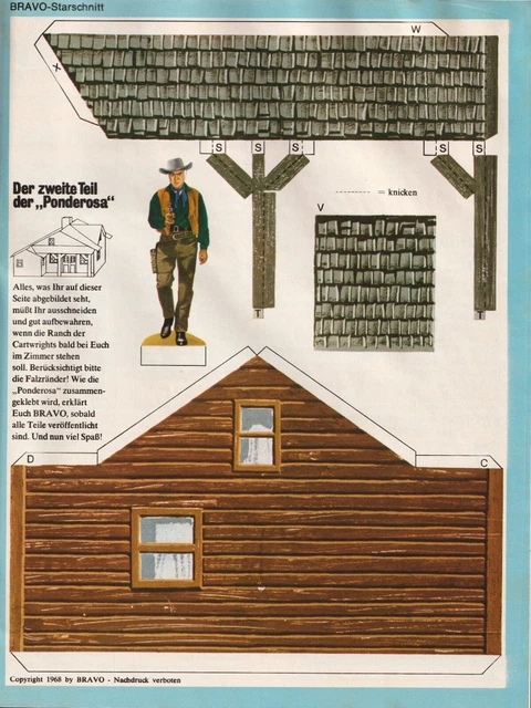 BRAVO PONDEROSA RANCH aus Bonanza 1968 EUR 3,90 - PicClick DE