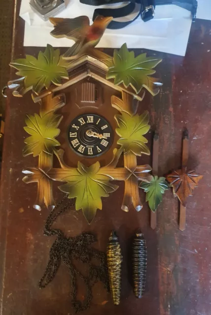 Vintage German E. Schmeckenbecher Black Forest Cuckoo Clock