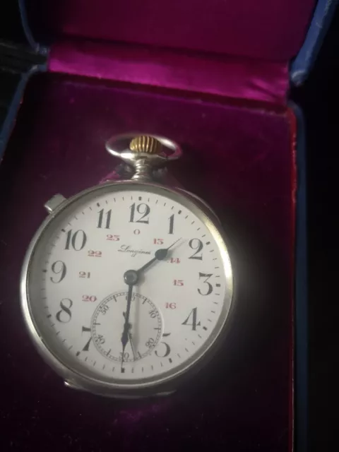 Taschenuhr antik Longines Eisenbahner Uhr inclusiv das passende Uhrenkästchen