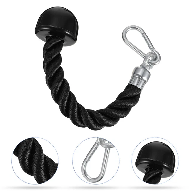 Seil Ziehen Trizepsseil Mit Einzelgriff Fitness-Anhang Black Stahl