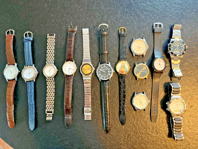 Lot De Montres Hommes Quartz Sans Bracelets - À Tester/pièces/réparer - Occasion