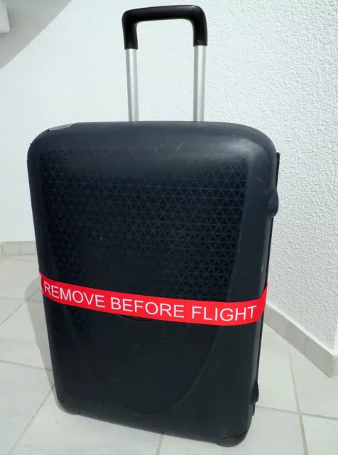 Luggage Belt REMOVE-BEFORE-FLIGHT red for suitcase with name tag