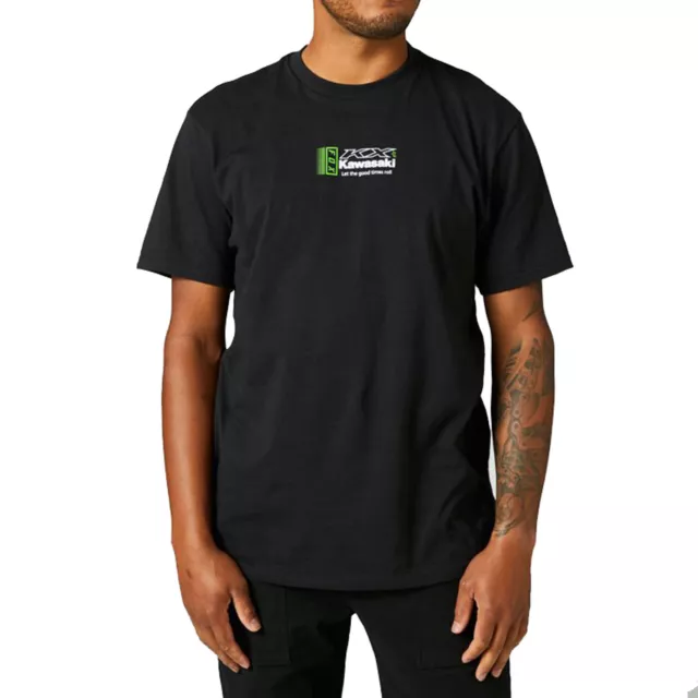 Fox Racing Men's Kawasaki Premium Black Short Sleeve T Shirt Clothing Apparel...