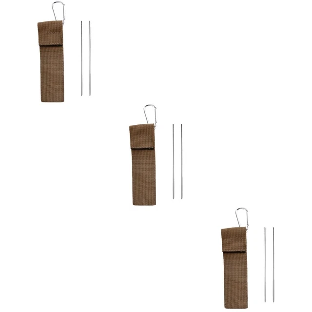3 set bacchette da campeggio bacchette in acciaio inox bacchette in metallo