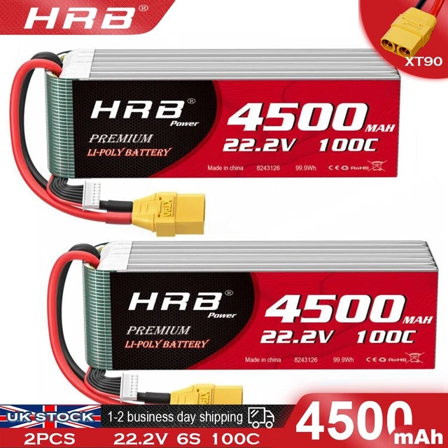2pcs HRB 6S 5000mAh XT90 100C 22,2V LiPo Batterie für Drohne Auto 2pcs HRB 6S 5000mAh XT90 100C 22,2V LiPo Batterie für Drohne Auto