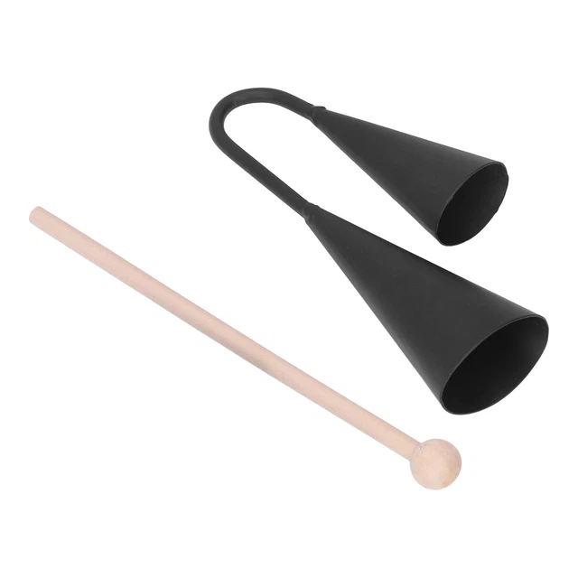 Deux Cloches Agogo Instrument De Percussion Traditionnel Latin Agogo Avec Bâton. 7